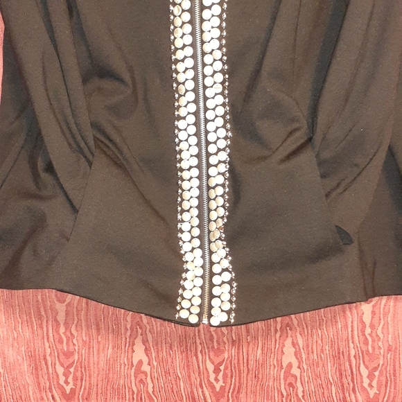 RUBY RD. WOMAN BLACK WITH SILVER TONE HARDWARE WOMEN'S BLOUSE SIZE 18W - Picture 7 of 8